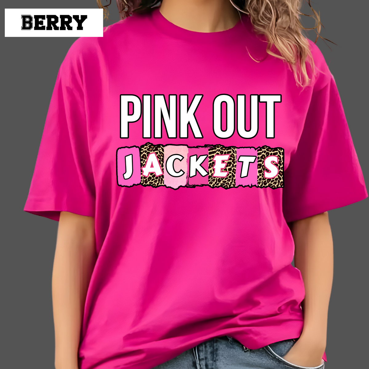 Pink Out Team Mascot Custom T-Shirt: Pink Out Shirt for Game Day Support Tee