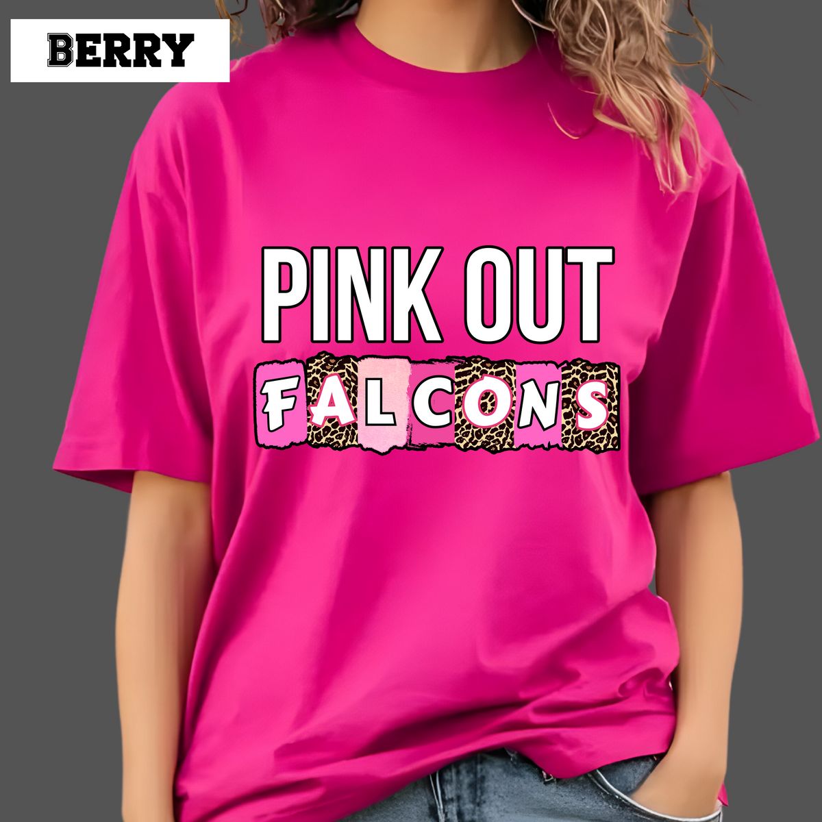 Pink Out Team Mascot Custom T-Shirt: Pink Out Shirt for Game Day Support Tee