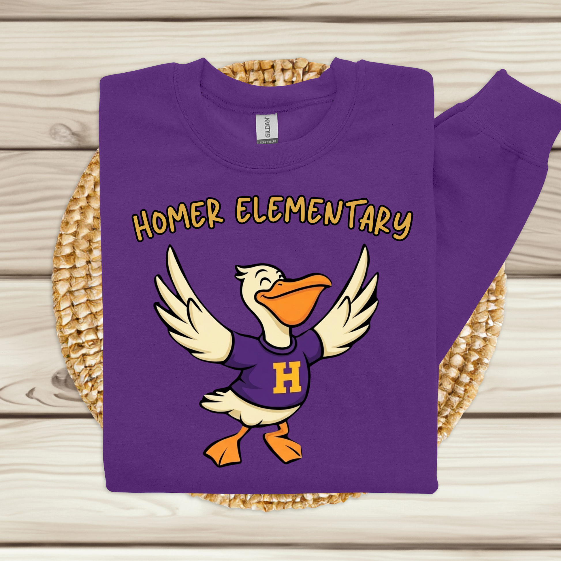 HOMER Pelicans Mascot Spirit Shirt - Homer Elementary Pelicans Graphic Apparel