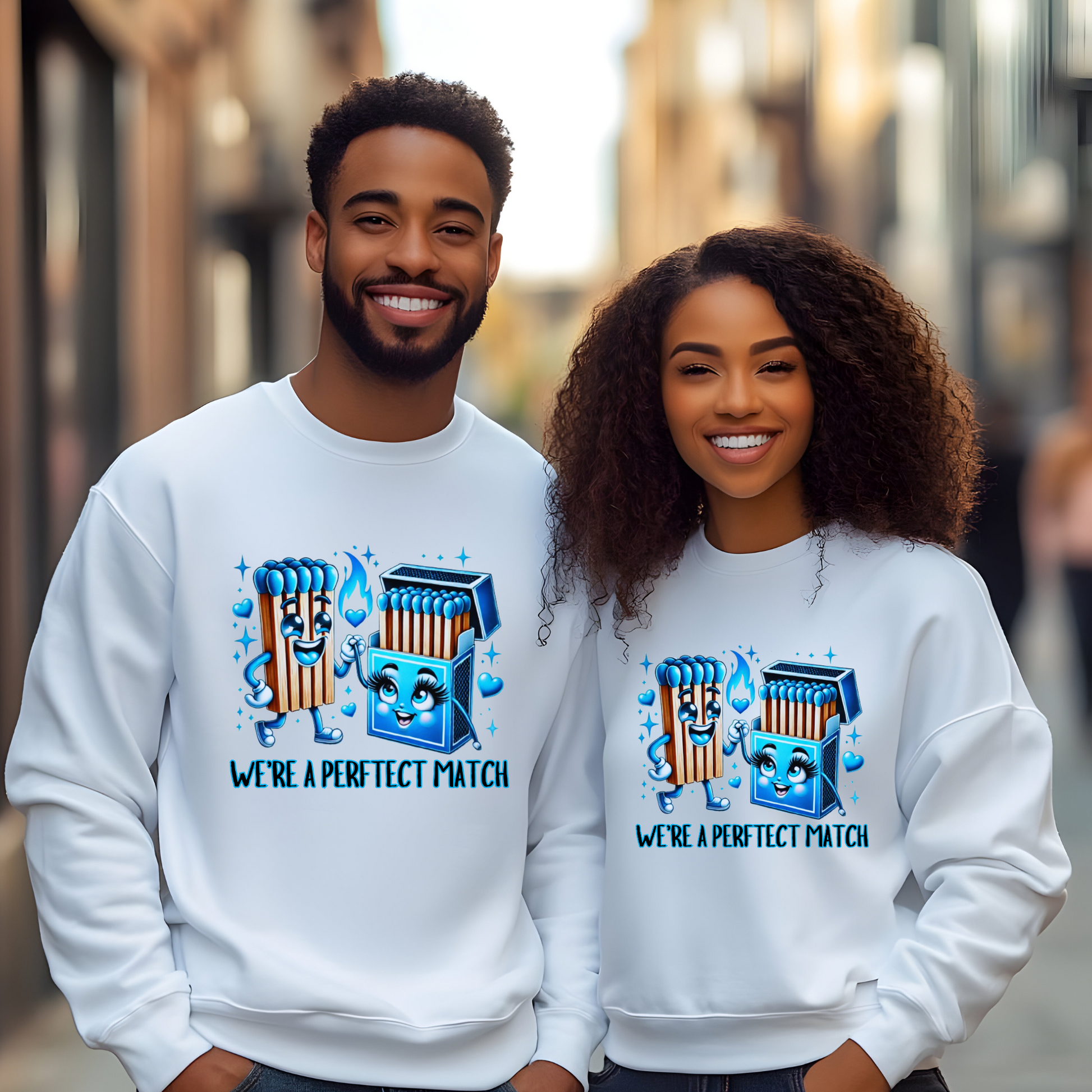 Matching Couples Sweater - We're a Perfect Match - Fun Sweatshirts