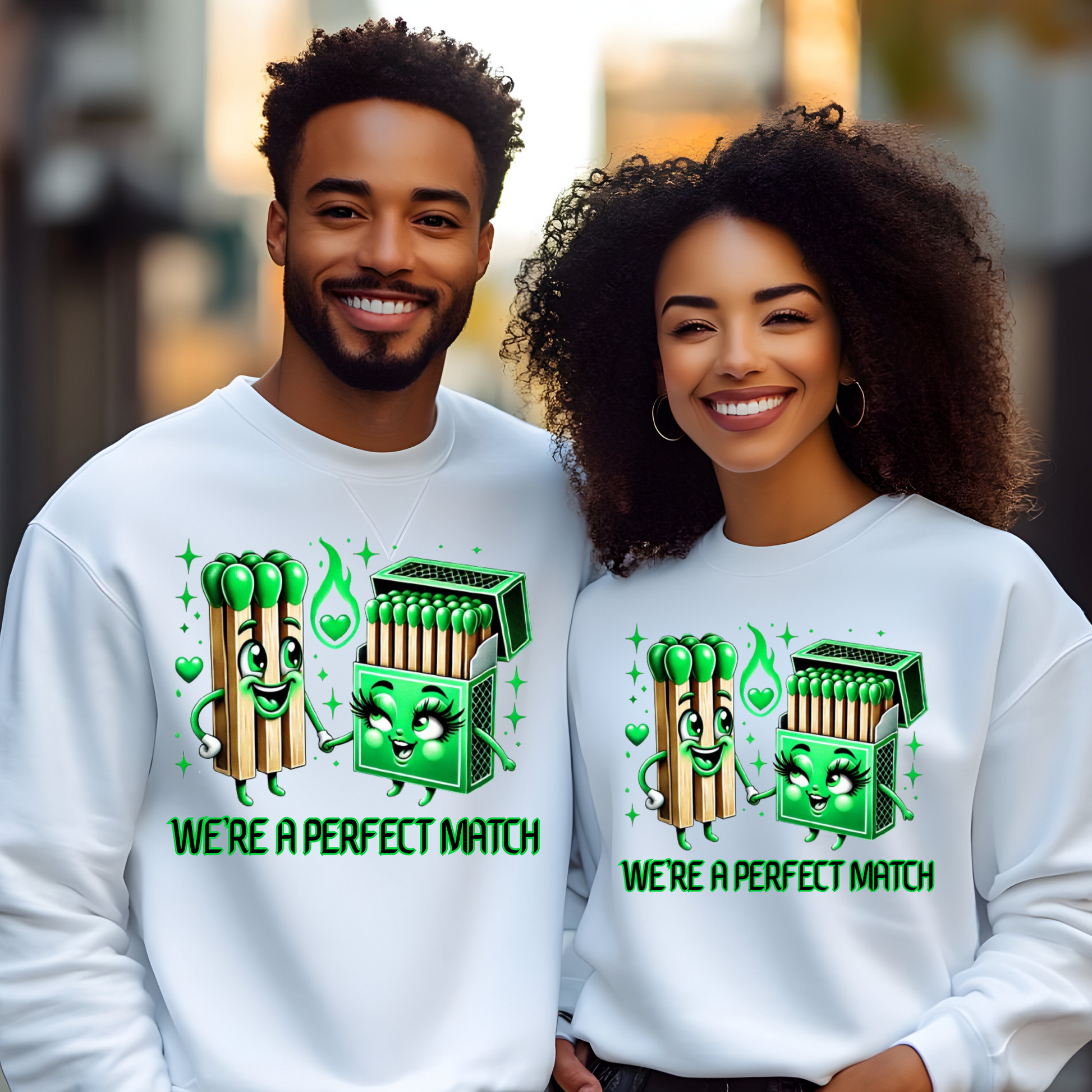 Couples Matching Sweater - We're a Perfect Match Fun Sweatshirts