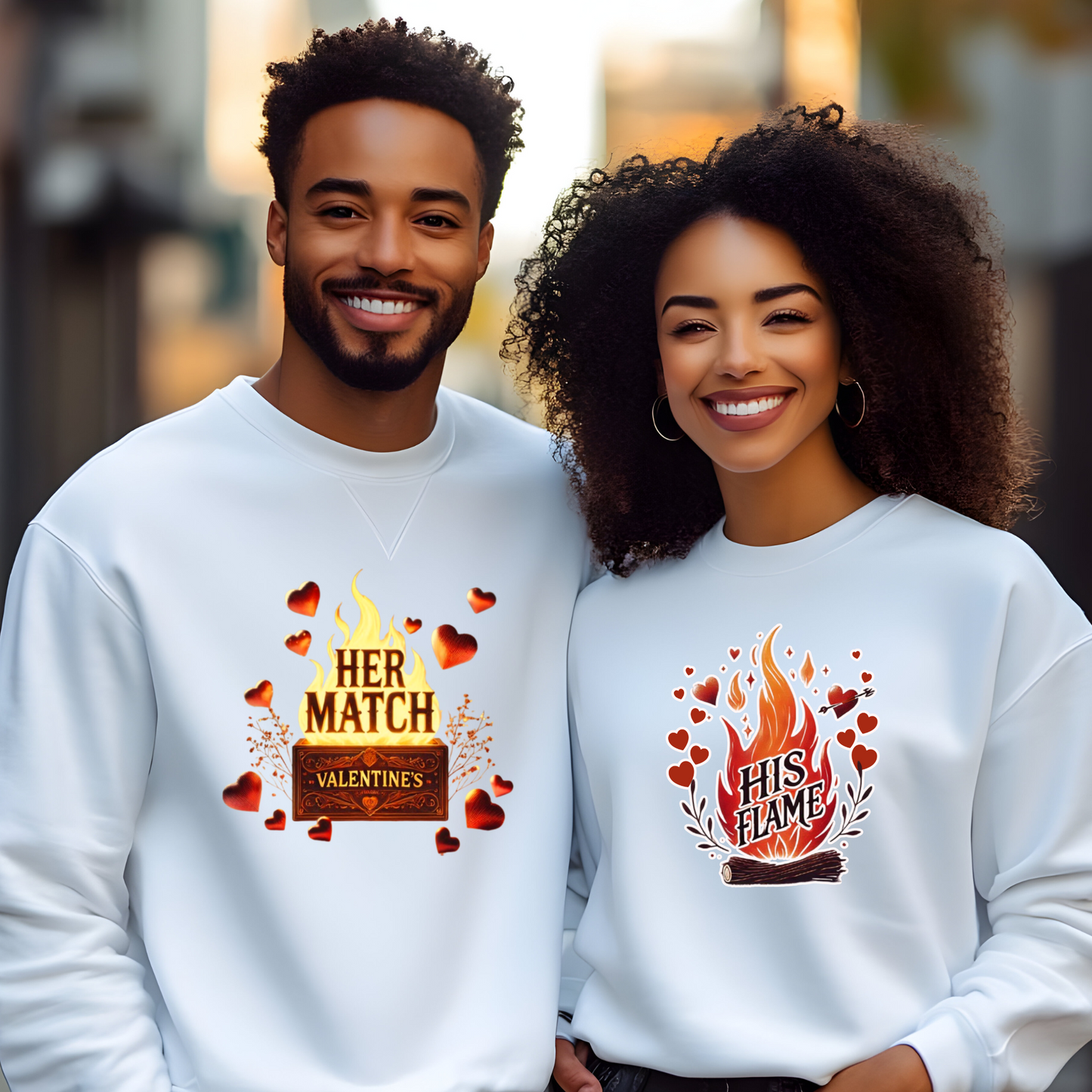 Couples Matching Sweater - "Her Match" Men's Valentine's Sweatshirt