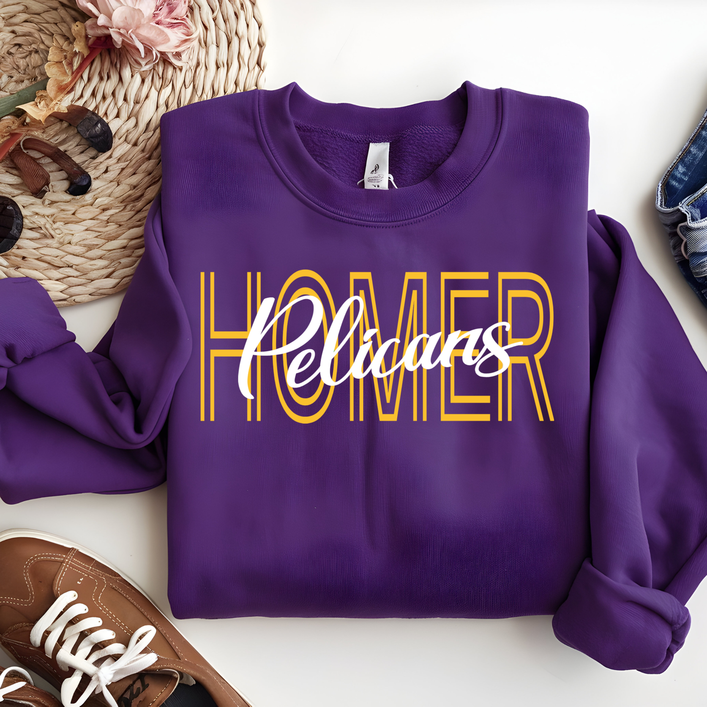 HOMER Pelicans School Spirit Tee | Modern Graphic Apparel for Students, Teachers & Families