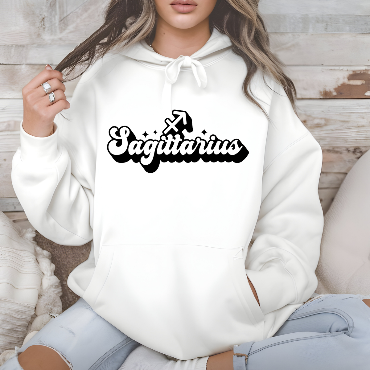 Sagittarius Zodiac Hoodie - Retro Sagittarius Horoscope Unisex Hoodie