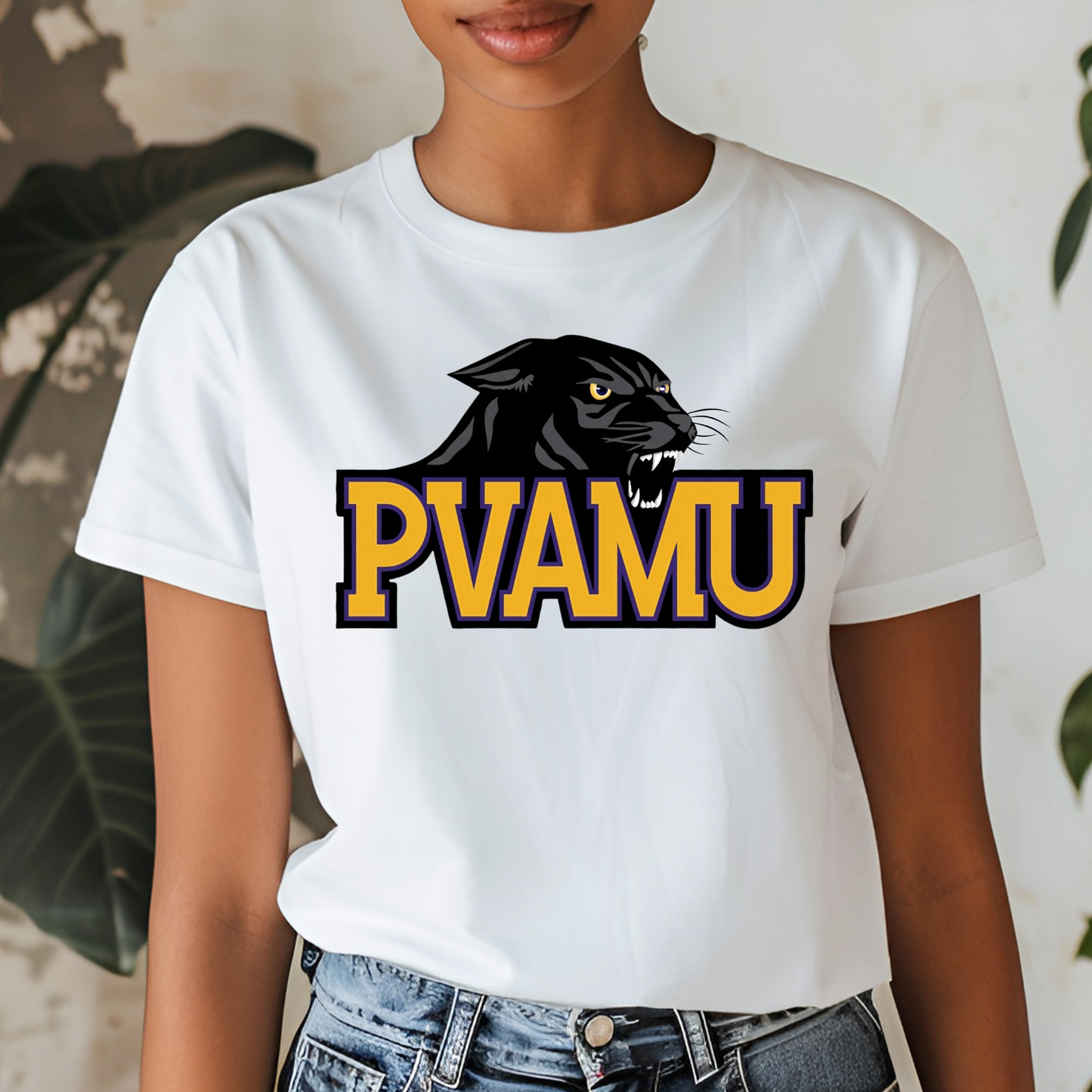 Prairie View Panthers T-shirt - PVAMU Panthers Mascot Purple & Gold HBCU Spirit Tee V2
