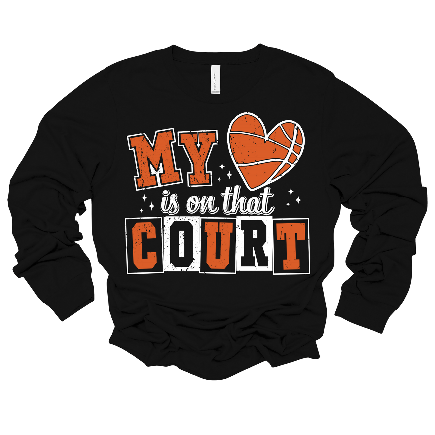 Basketball Mom Shirt - My Heart is on that Court