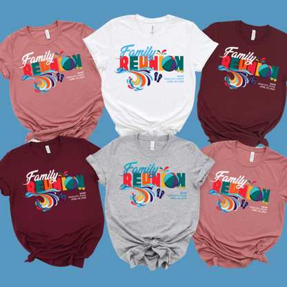 Family Reunion Shirt - Family Reunion - Fun Water Tides Custom Family Tee