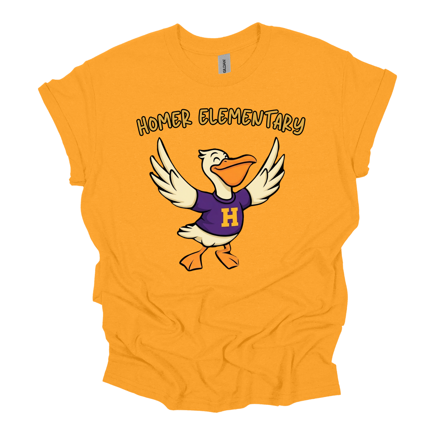 HOMER Pelicans Mascot Spirit Shirt - Homer Elementary Pelicans Graphic Apparel