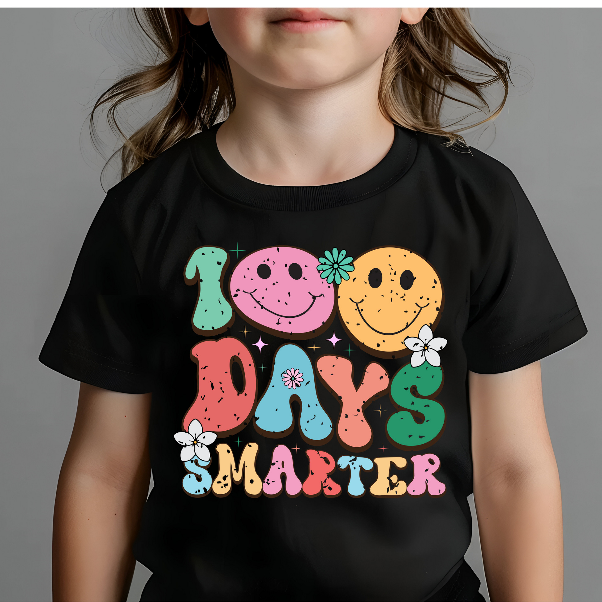 100 Days T-Shirt "100 Days Smarter" Kids 100 School Days Milestone Shirt