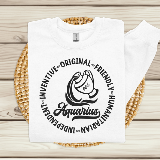 Aquarius Sweatshirt - Cozy and Stylish Zodiac Sweater