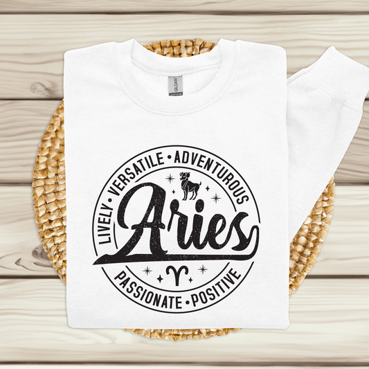 Aries Horoscope Astrology Sweatshirt - Celestial Charm Zodiac Sweater ideal for birthday gift shirts which is a meaningful present. 