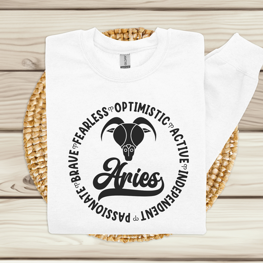 Aries Sweatshirt - Cozy and Stylish Zodiac Sweater perfect for birthday gift shirt which makes a thoughtful and personalized present