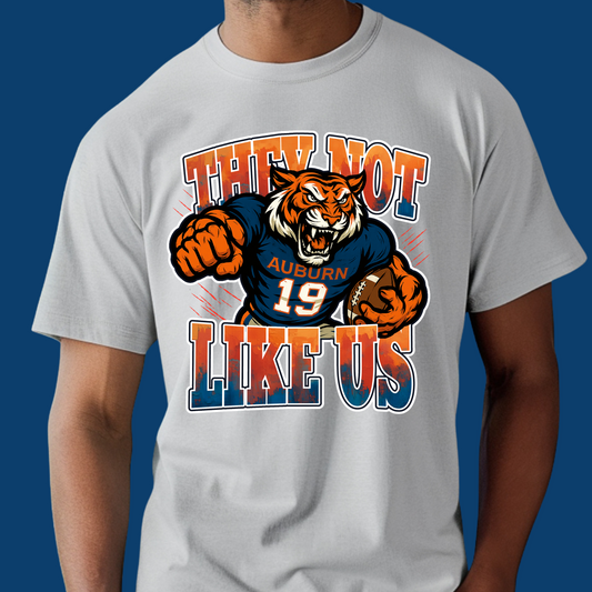 Auburn Football Fan T-Shirt - Tigers "They Not Like Us" Game Day Tee