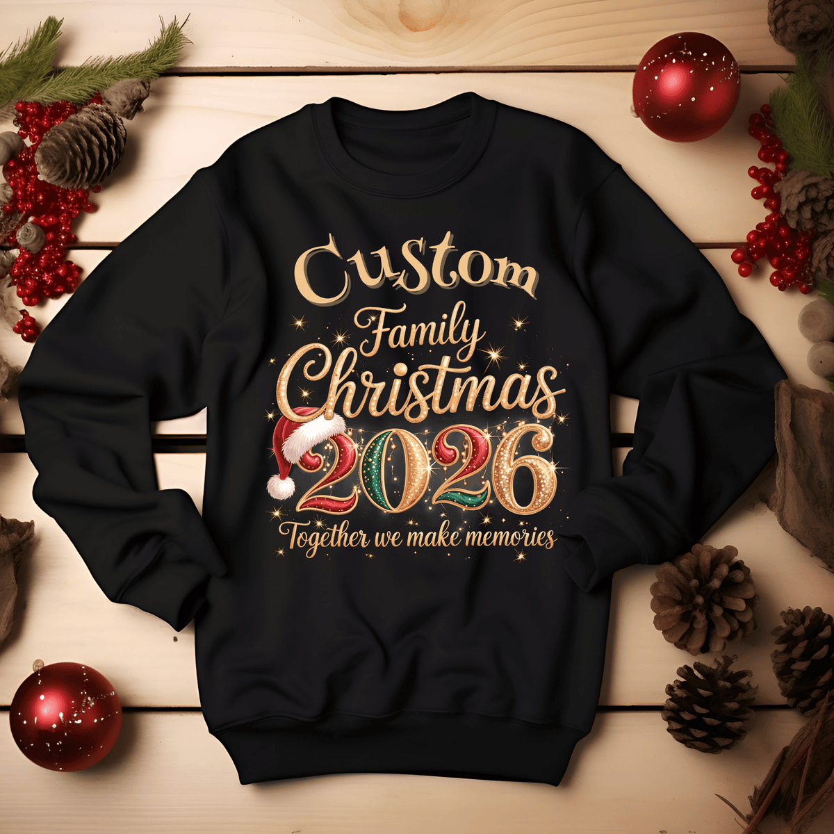 Custom Family Christmas 2026 Shirt - Personalized Christmas Holiday T-shirt & Sweatshirts