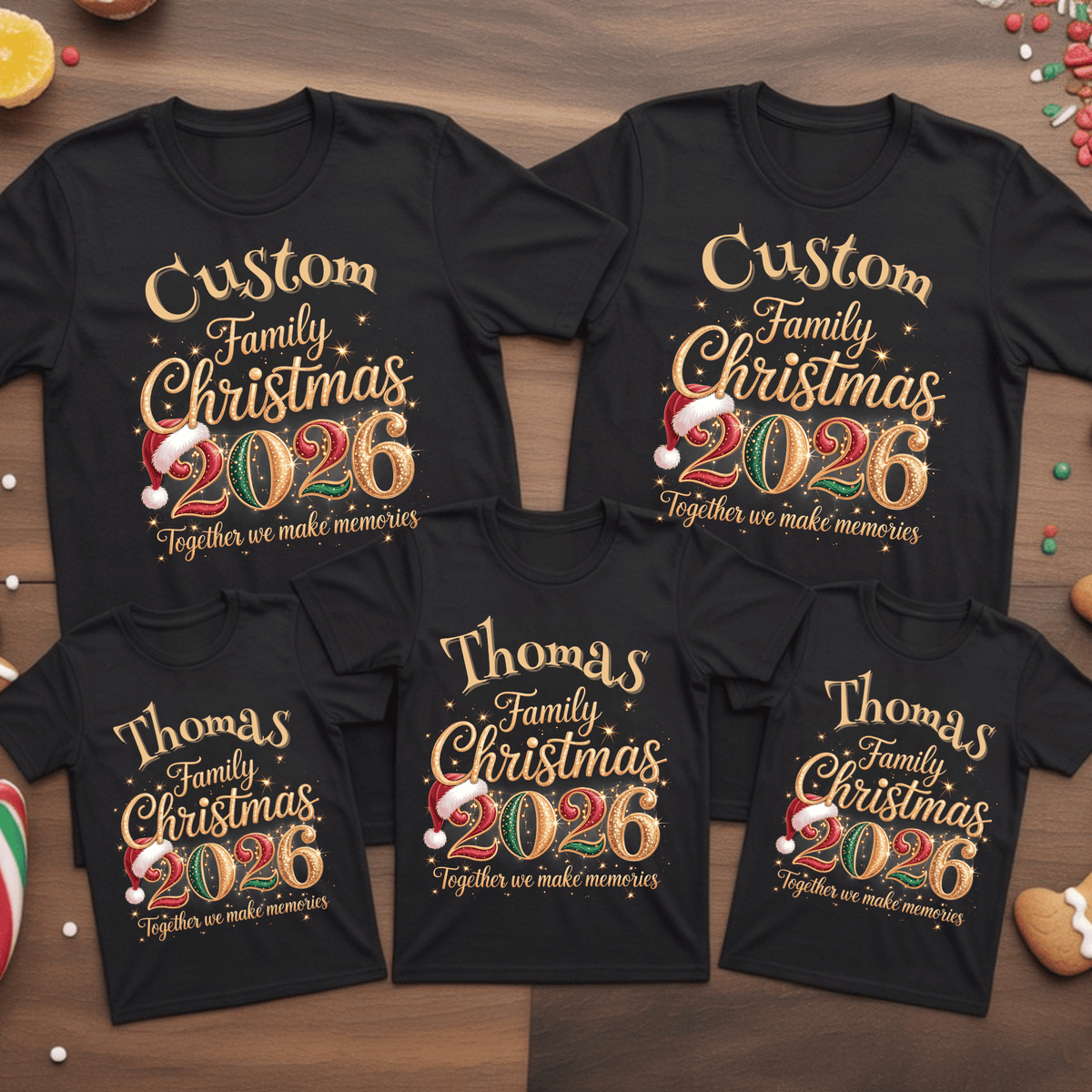 Custom Family Christmas 2026 Shirt - Personalized Christmas Holiday T-shirt & Sweatshirts