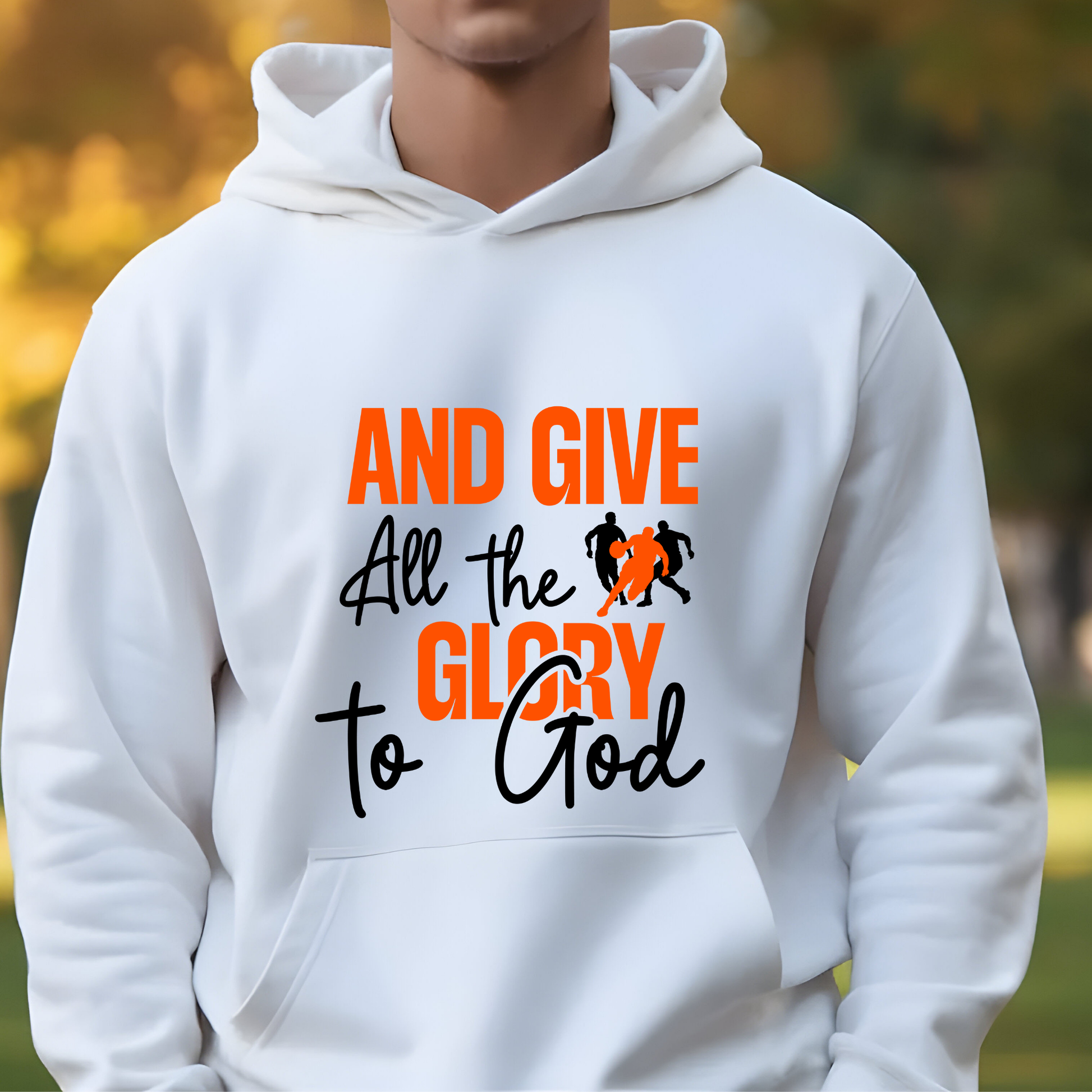 Basketball Hoodie: "And Give All the Glory to God" Team Basketball Hoodie

Basketball Shirts: Stand out from the crowd with this unique addition to your collection of basketball apparel, perfect for game days, practices, or casual outings.