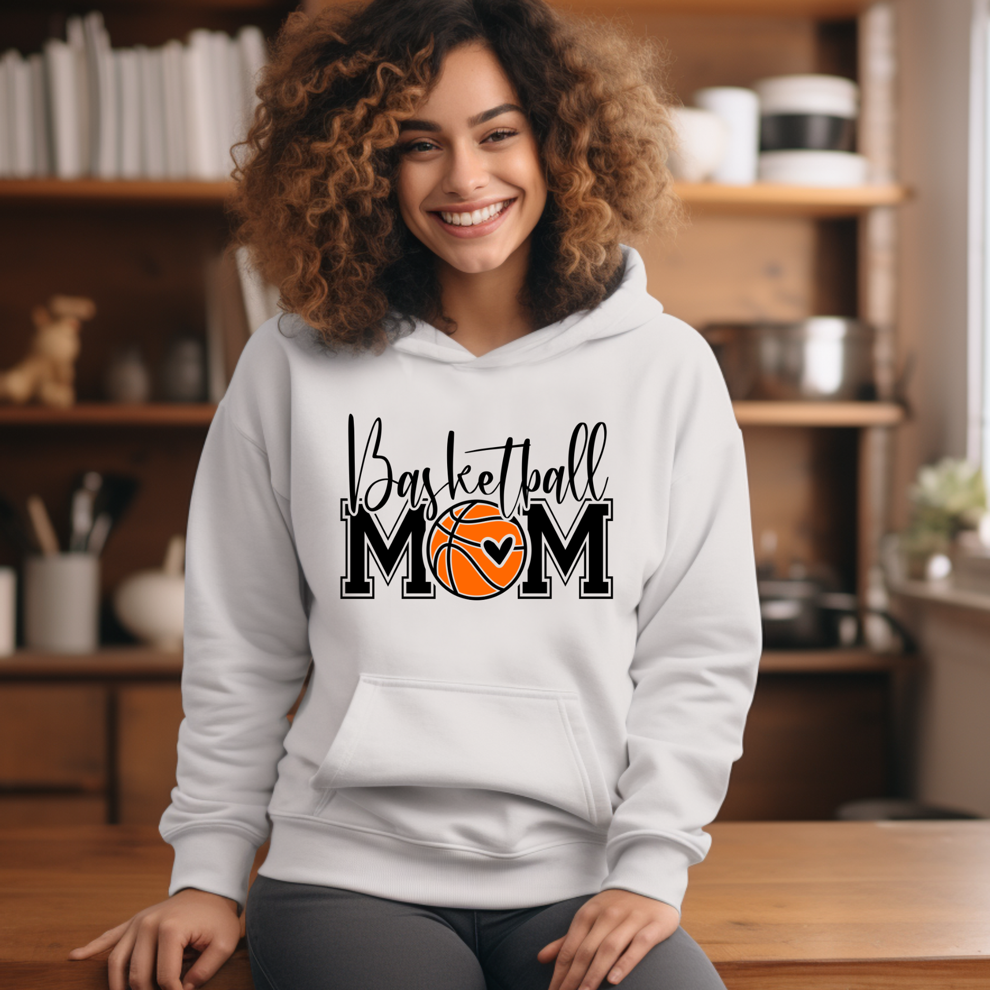 Basketball Mom - Boys & Girls Basketball Mom Hoodie supportive mom white hoodies