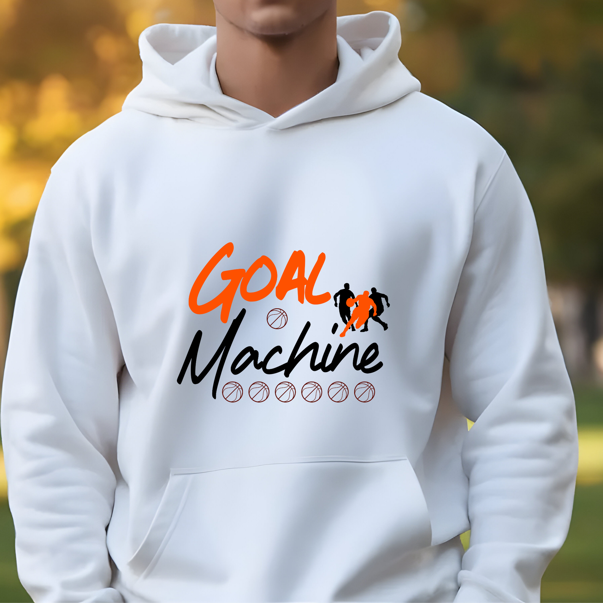 Basketball Team Hoodie: "Goal Machine"  Basketball Ballers  Versatile Wear: Perfect for High School, College, Men's, Women's, and Boys' and Girls' Basketball enthusiasts, this hoodie seamlessly fits into any casual or athletic outfit.