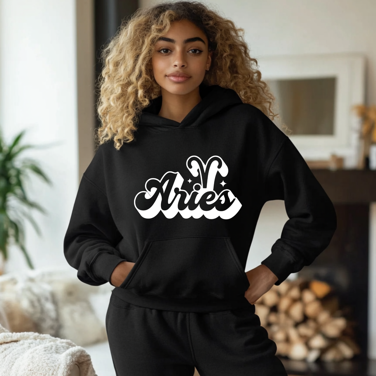 Aries Zodiac Hoodie - Retro Aries Horoscope Unisex Hoodie
