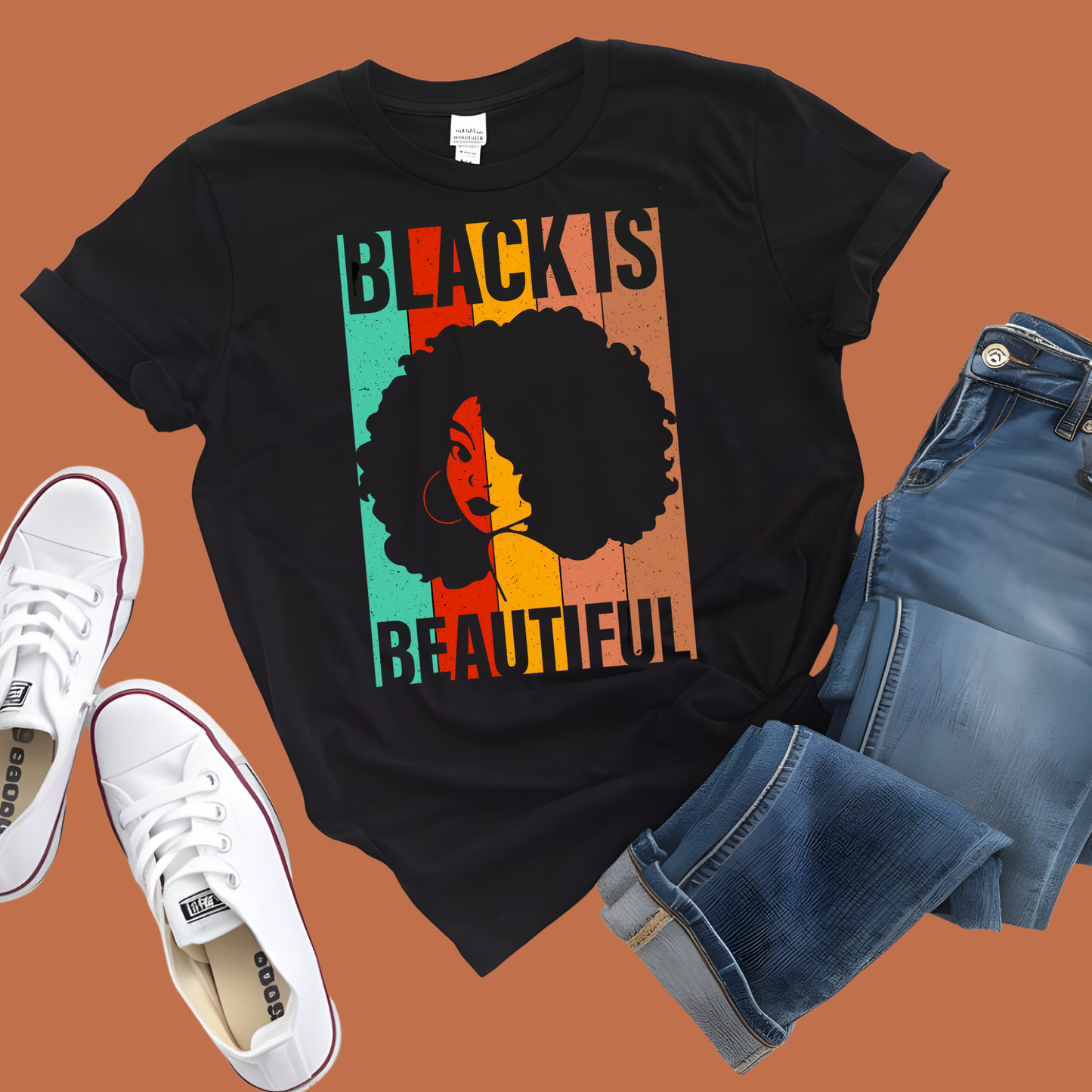 Black History Shirt - Woman's BLACK IS BEAUTIFUL Pride & Soulful Hoodie