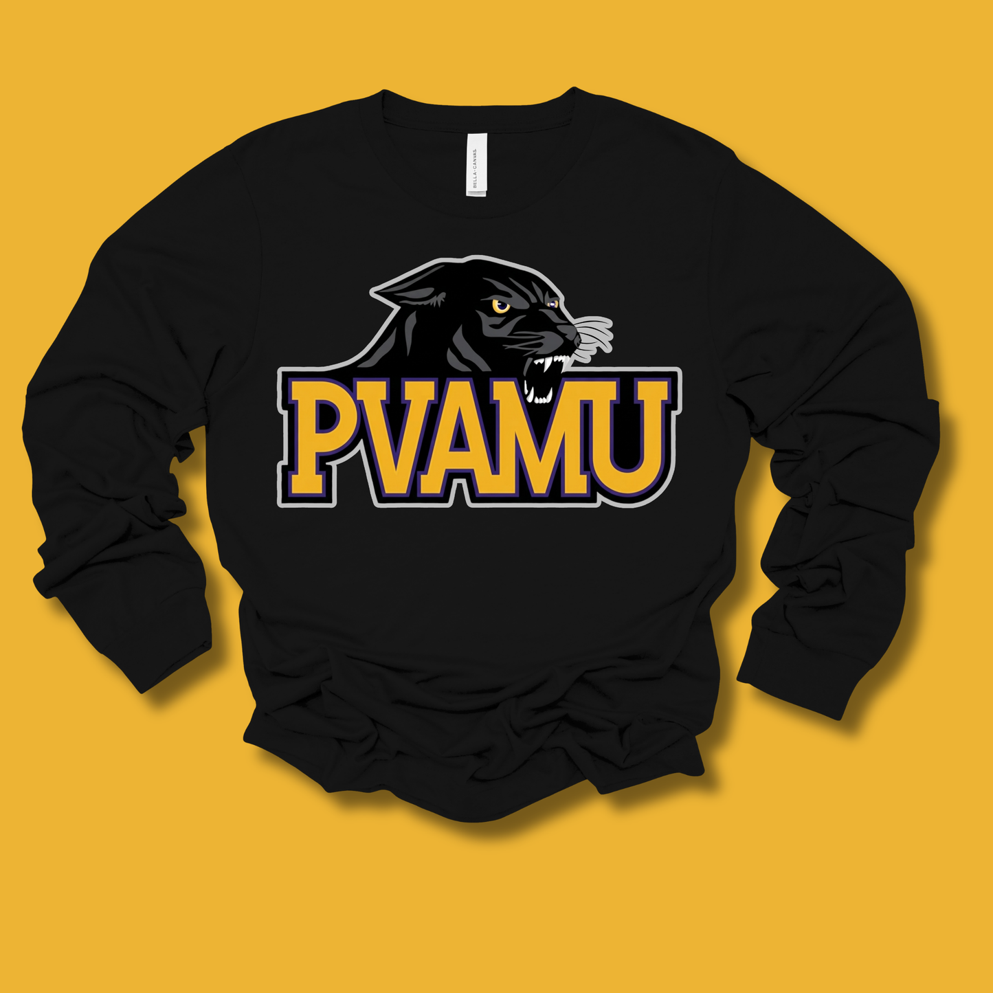 Prairie View Panthers T-shirt - PVAMU Panthers Mascot Purple & Gold HBCU Spirit Tee V2