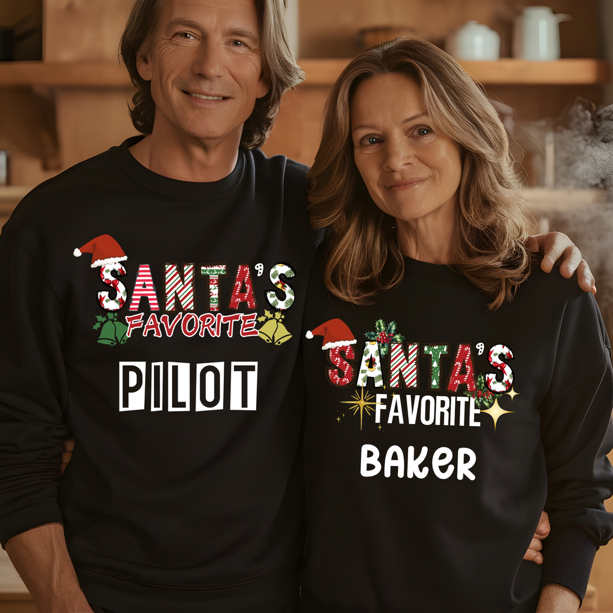 Christmas Matching Shirts for Work: "Santa's Favorite...." Personalized Occupational Shirt