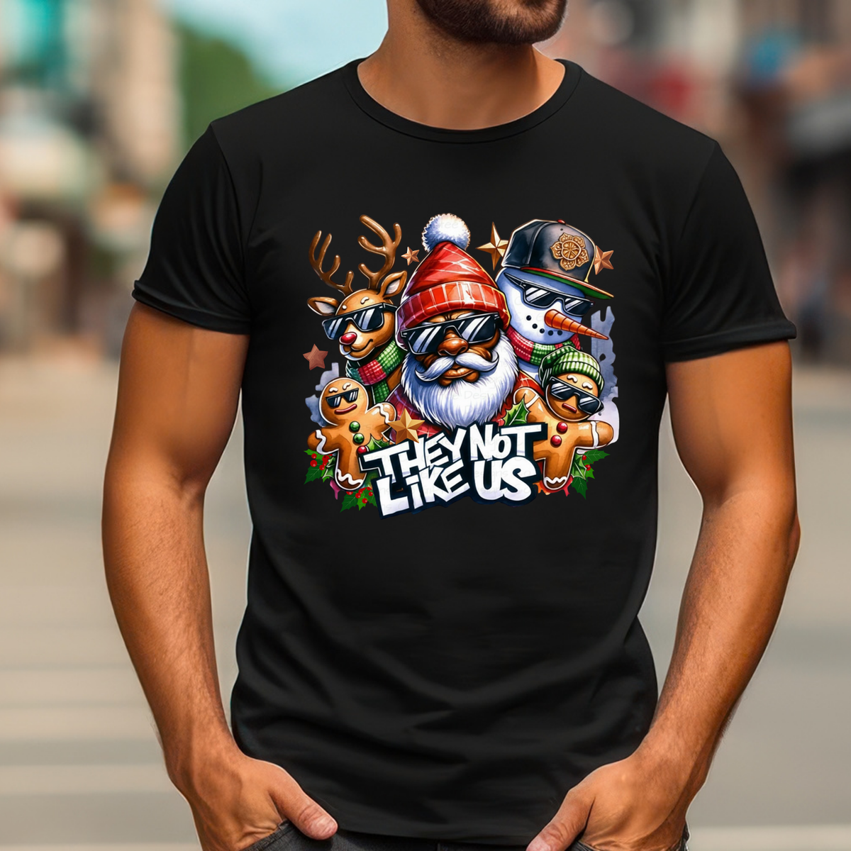 Black Santa Urban Christmas Shirt - They Not Like Us Sweatshirt
