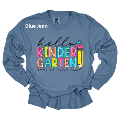 Teacher Spirit Apparel - Hello (Grade Level) - T-Shirt & Sweater (Comfort Colors)