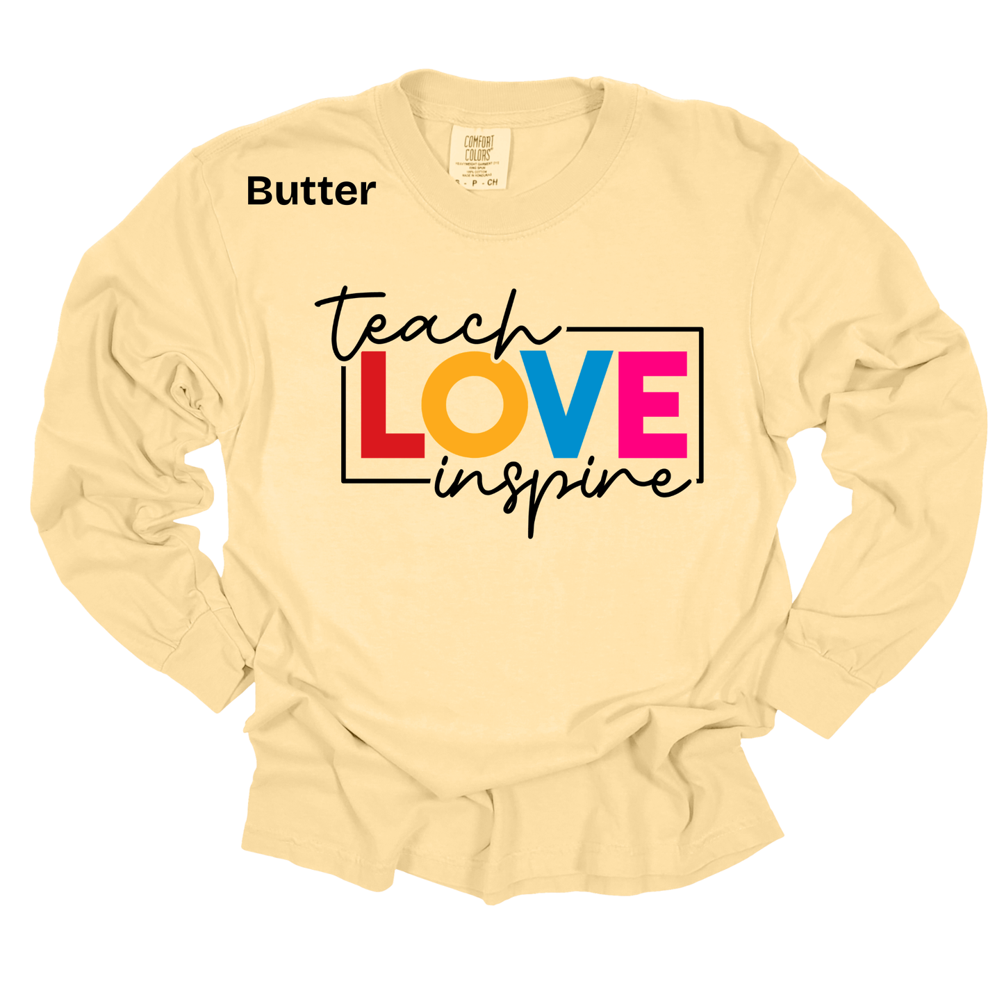 Teacher Spirit Apparel - Teach Love Inspire Graphic Shirts (Comfort Colors)