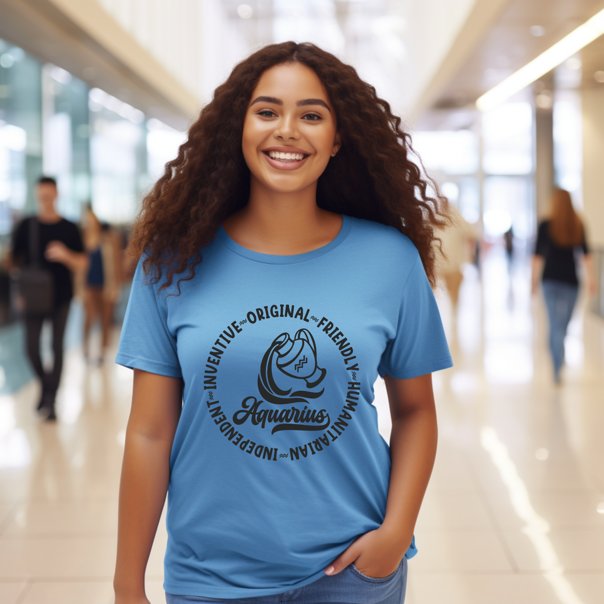 Aquarius Zodiac Shirt - Astrology Apparel, Crewneck, Long Sleeve, and Hoodie