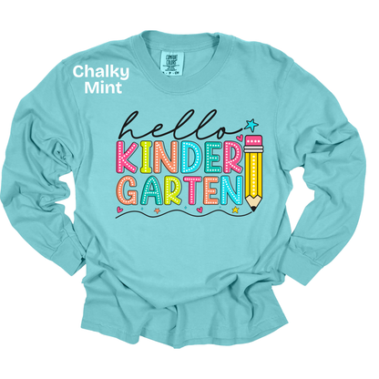 Teacher Spirit Apparel - Hello (Grade Level) - T-Shirt & Sweater (Comfort Colors)