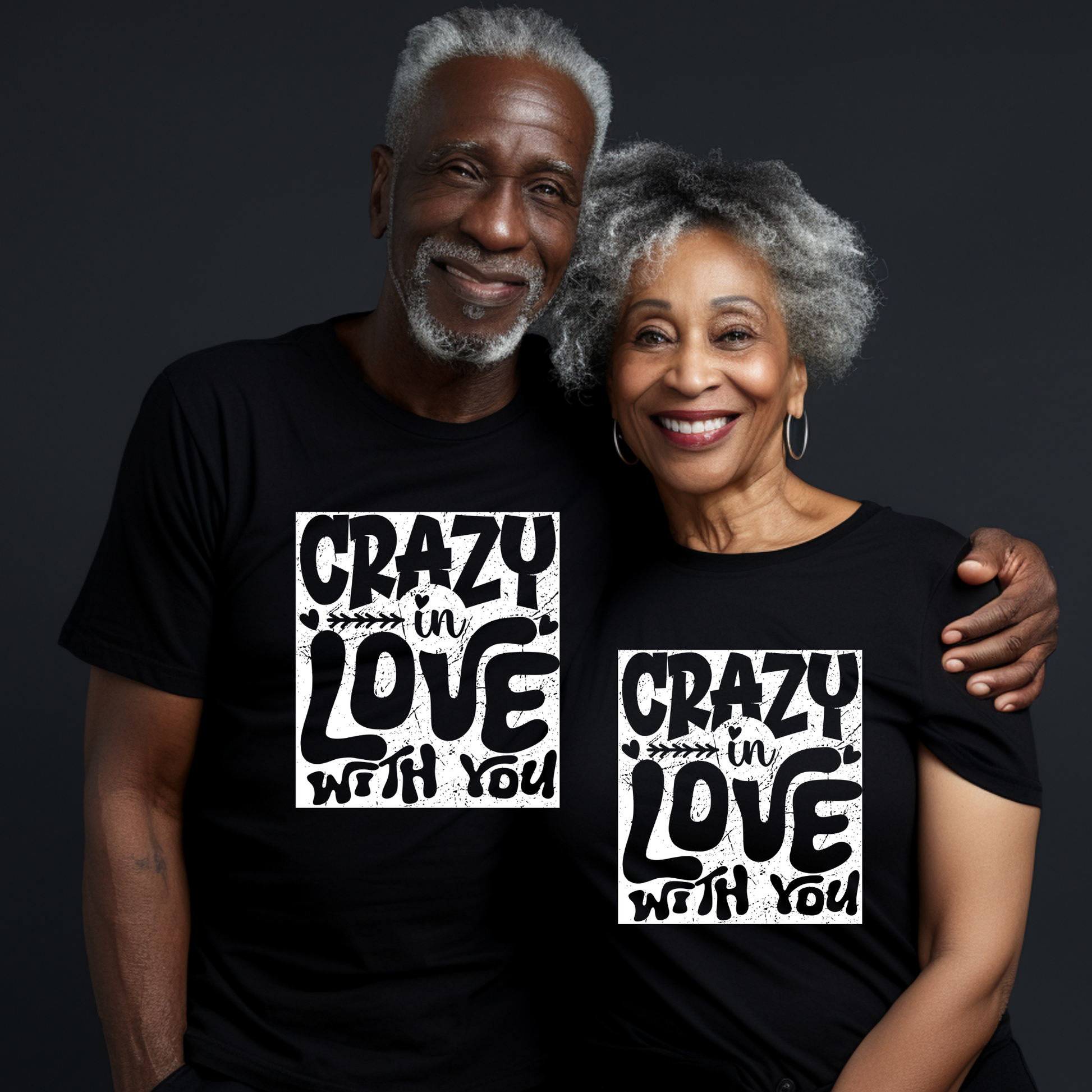 Couple's Valentine's T-Shirt - Crazy in Love with You Express your love and connection with this adorable and trendy couple's tee 