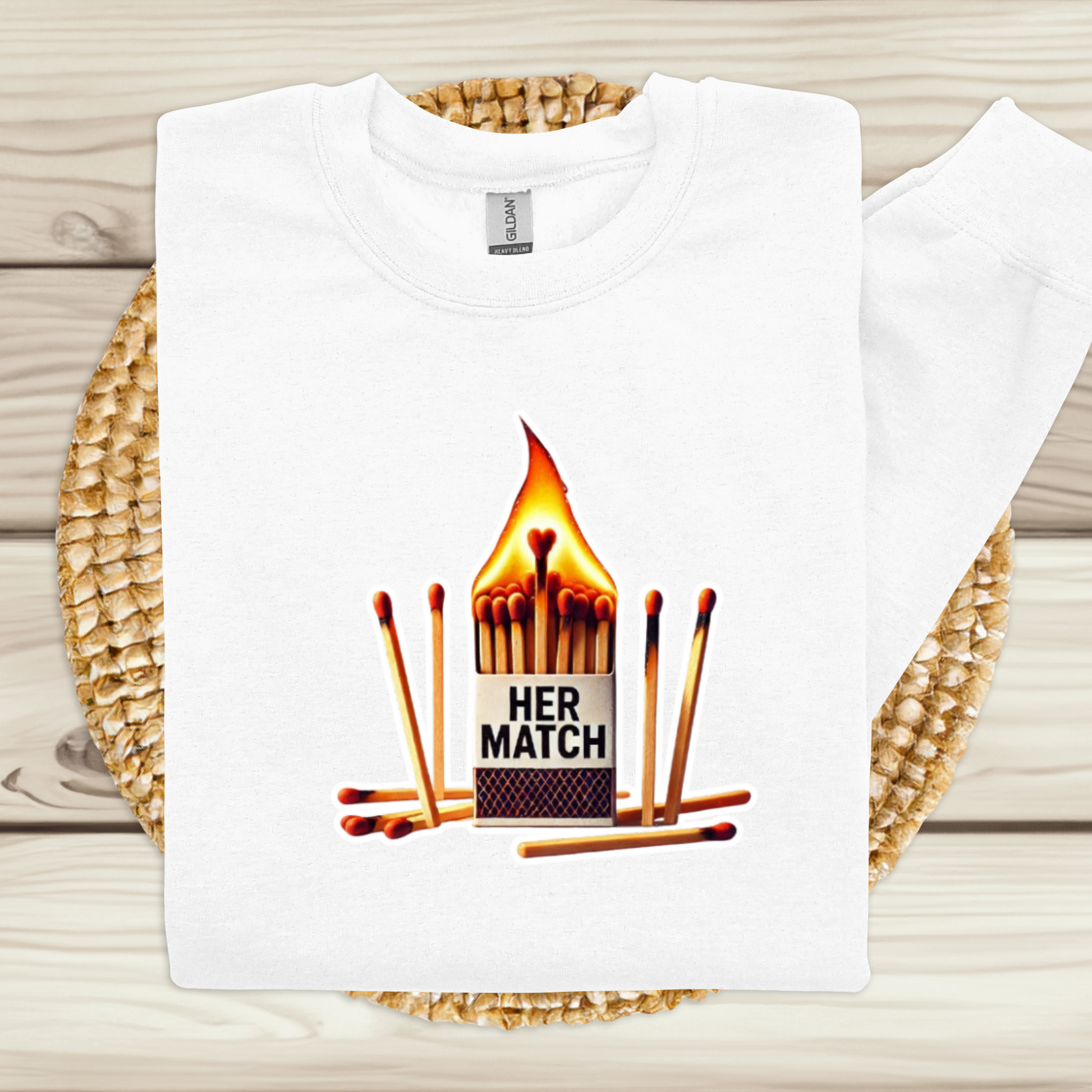 Couples Matching Sweater - Her Match Men's Crewneck Sweatshirt perfect Her Match sweatshirt to share your love 