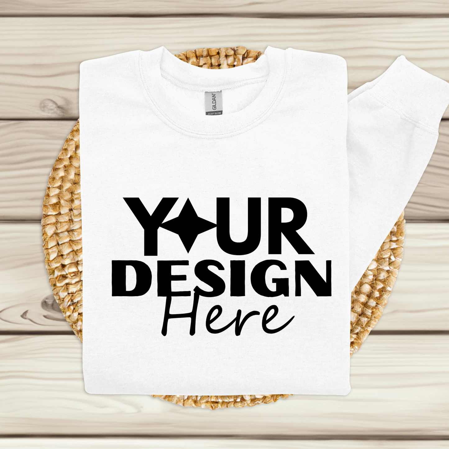 Taylor-Made Custom Crewneck Sweatshirt - Personalized Design Sweater - Front Design Only