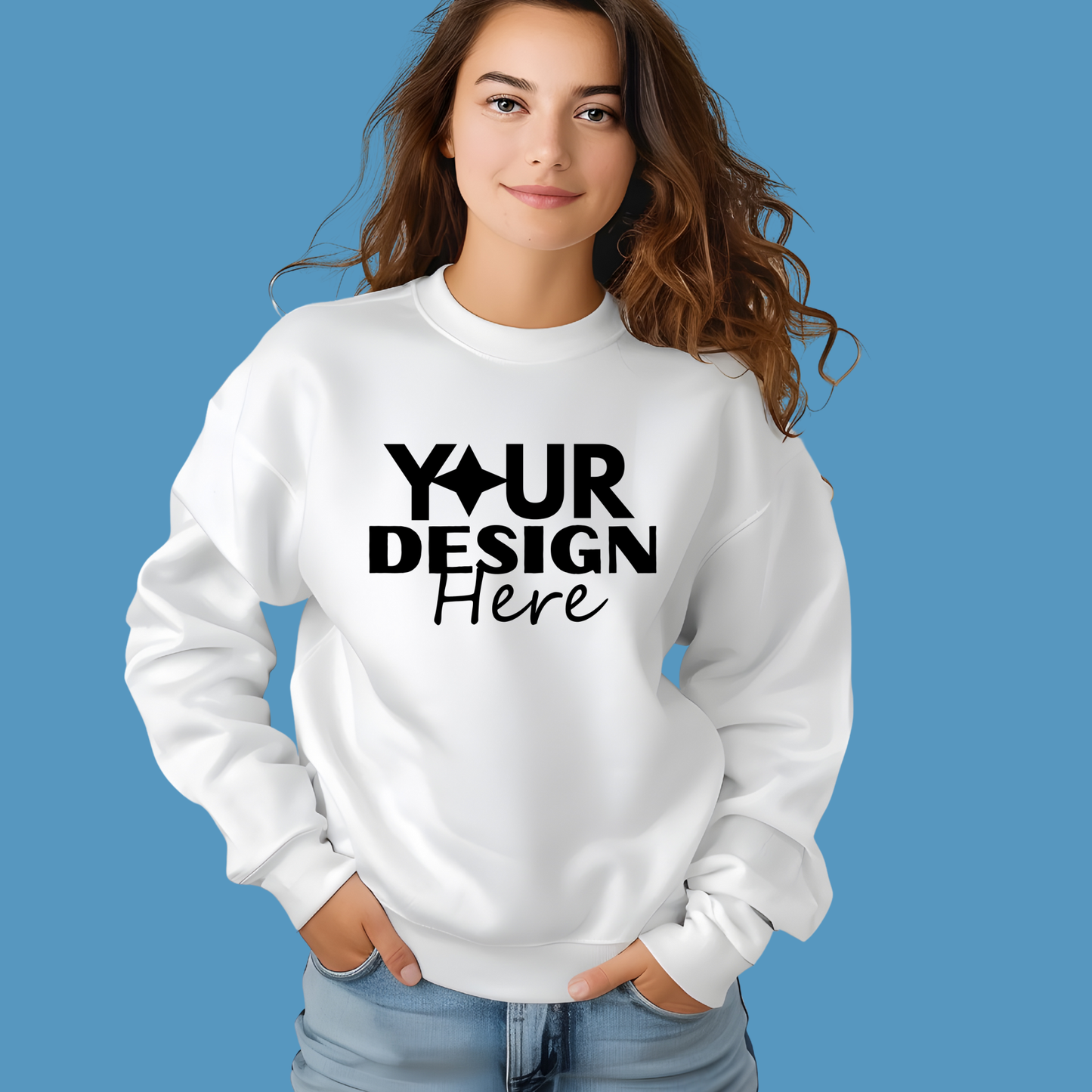 Taylor-Made Custom Crewneck Sweatshirt - Personalized Design Sweater - Front Design Only