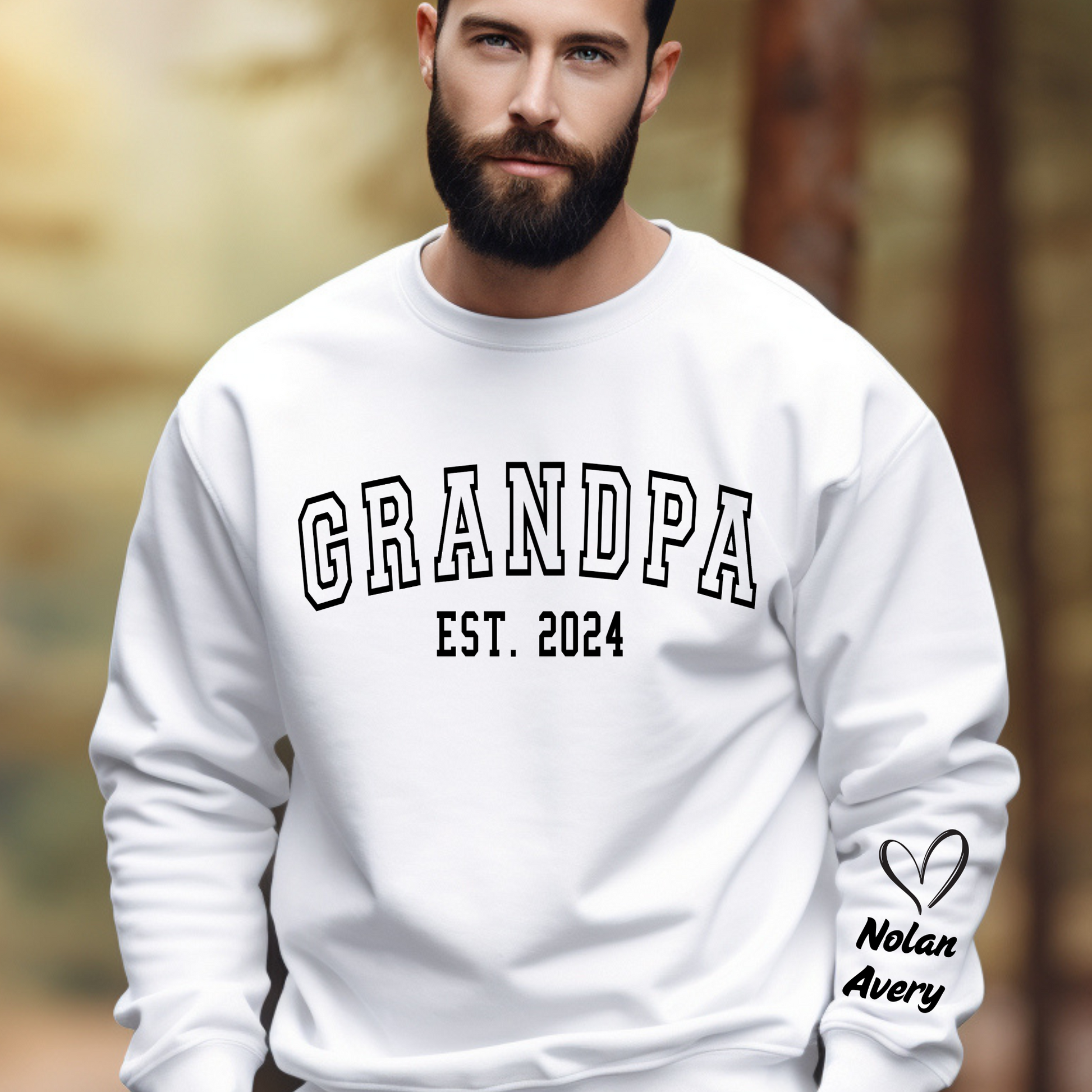 Custom Grandpa Sweatshirt, Grandpa Est. 2024 Shirt, Personalized Grandpa Apparel, New Grandpa gift, Unique Grandpa Shirt, Special Grandpa Gift, New Grandpa Fashion, Grandpa Gift Ideas, Grandfather established 2024