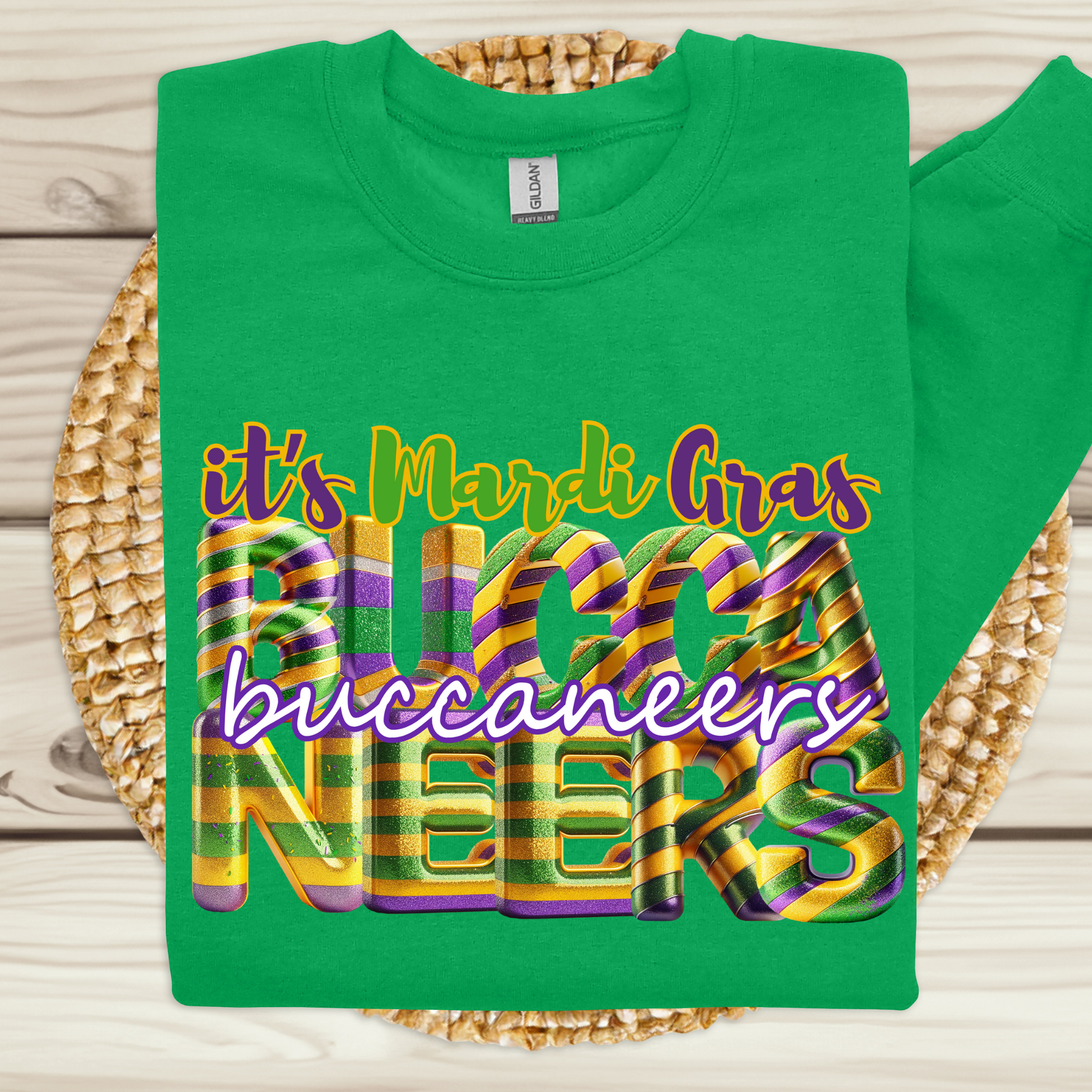 Custom Mardi Gras School Mascot Sweatshirt - Unleash the Mardi Gras Spirit perfect for teachers students and alumni
