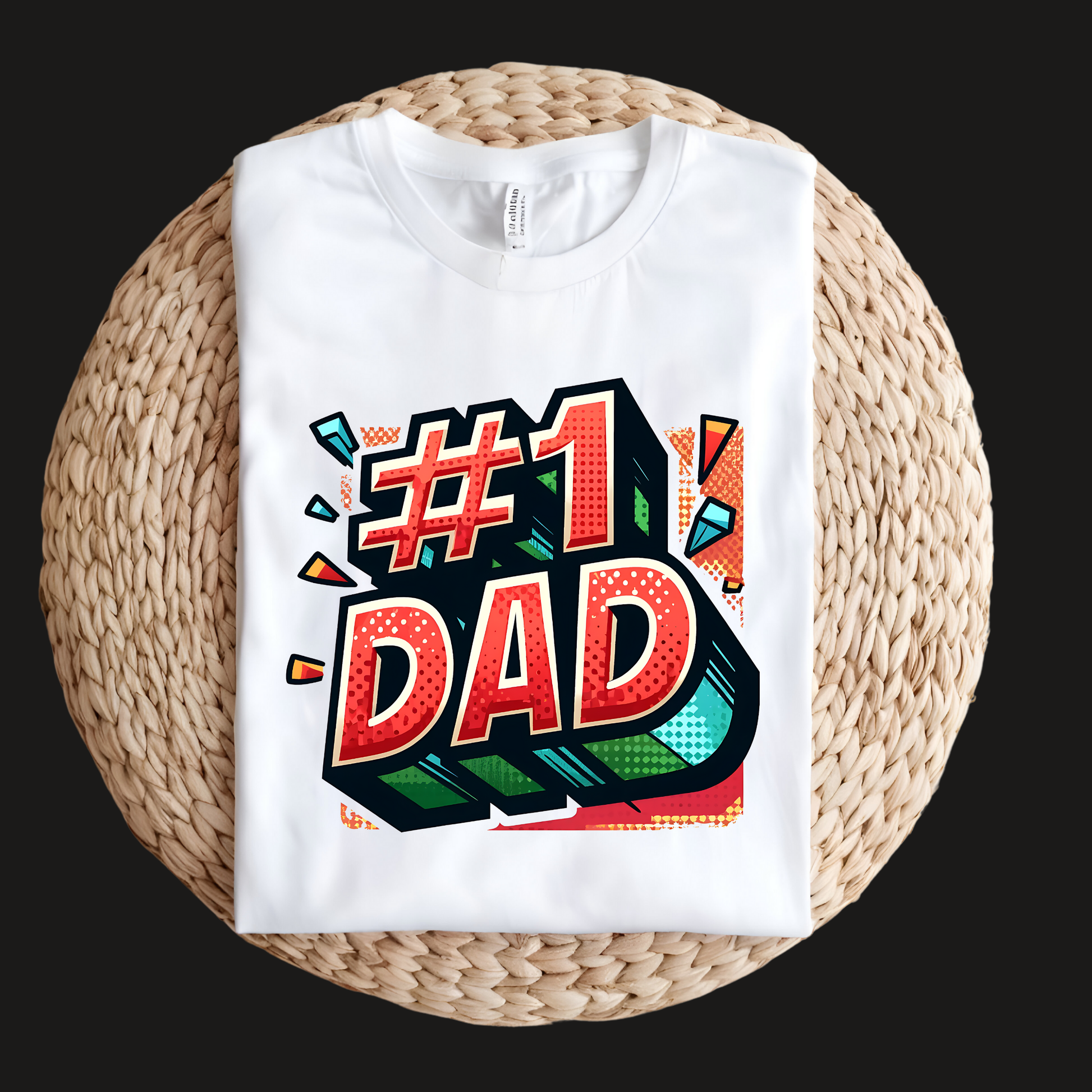 Dad T-Shirt - #1 Dad – Comic Strip Dynamic Graphic Tee