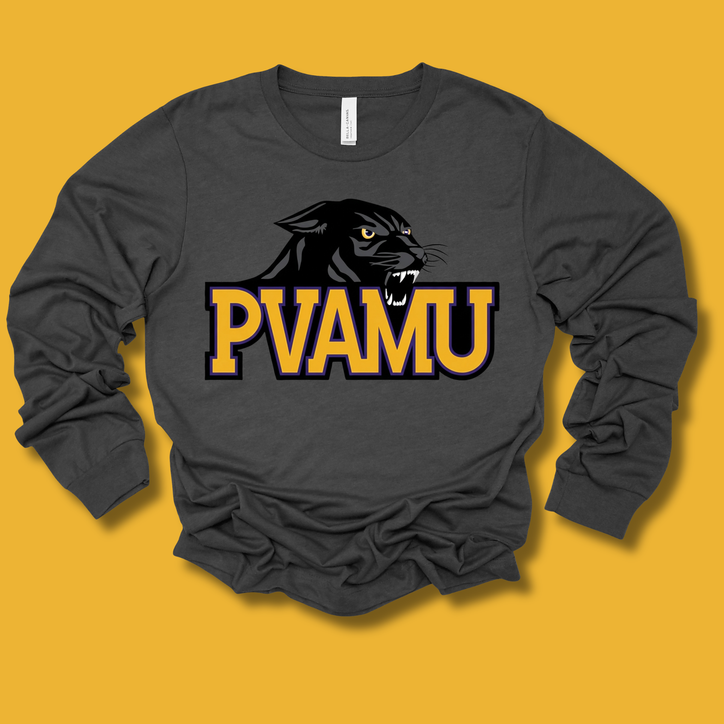 Prairie View Panthers T-shirt - PVAMU Panthers Mascot Purple & Gold HBCU Spirit Tee V2