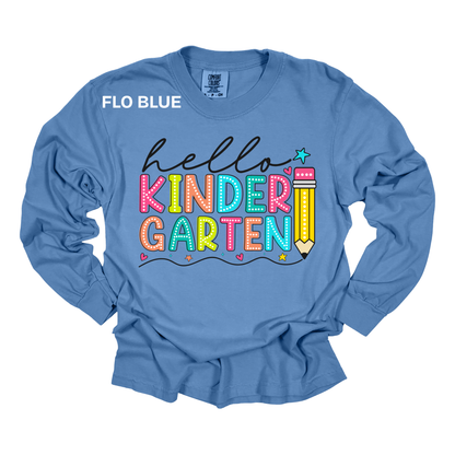 Teacher Spirit Apparel - Hello (Grade Level) - T-Shirt & Sweater (Comfort Colors)