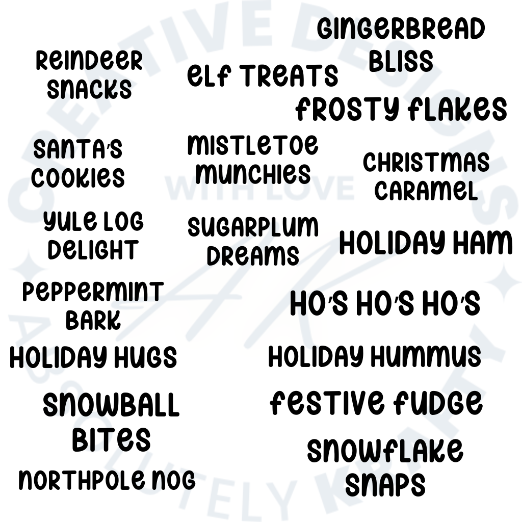 Funny Family Christmas Food Nutrition Label Matching Bella Canva Long Sleeve Unisex T-Shirt