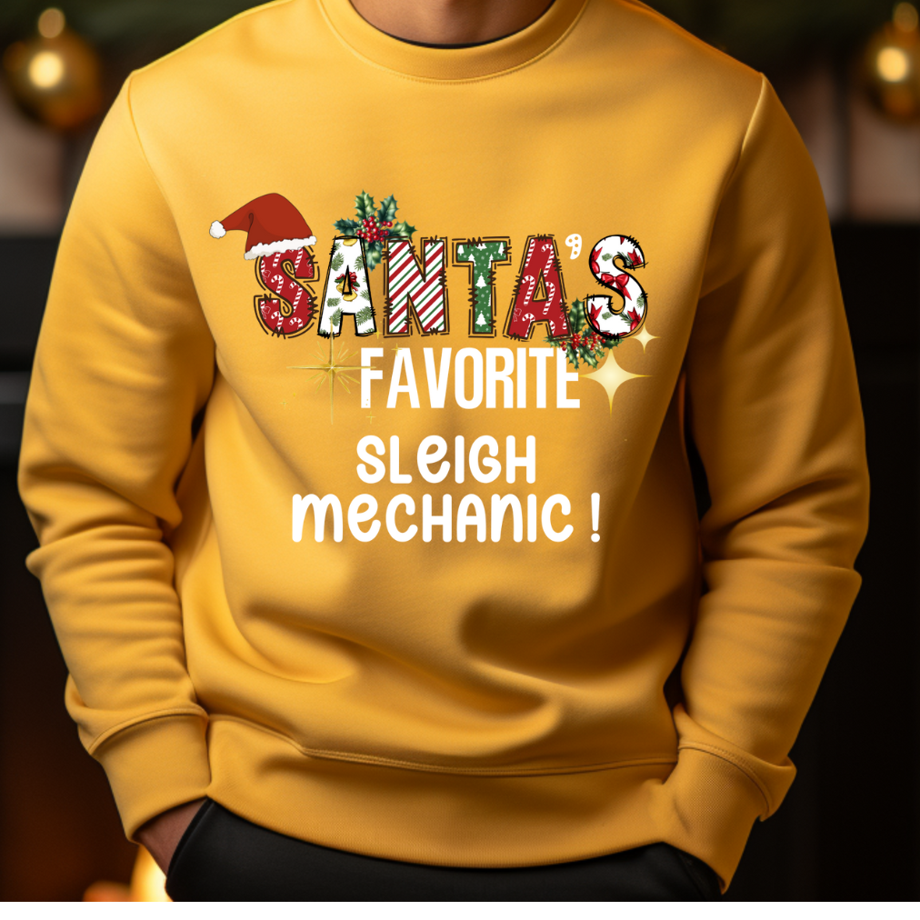 Funny Family "Santa's Favorite" Christmas Holiday Santa Graphic Unisex Shirt