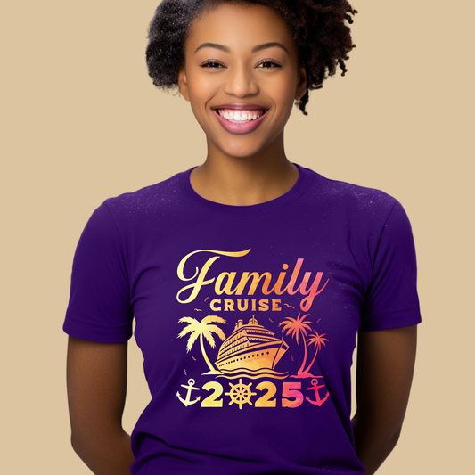 Family Cruise Shirt - Vibrant Family Cruise 2025 - Matching Family Cruise Tee