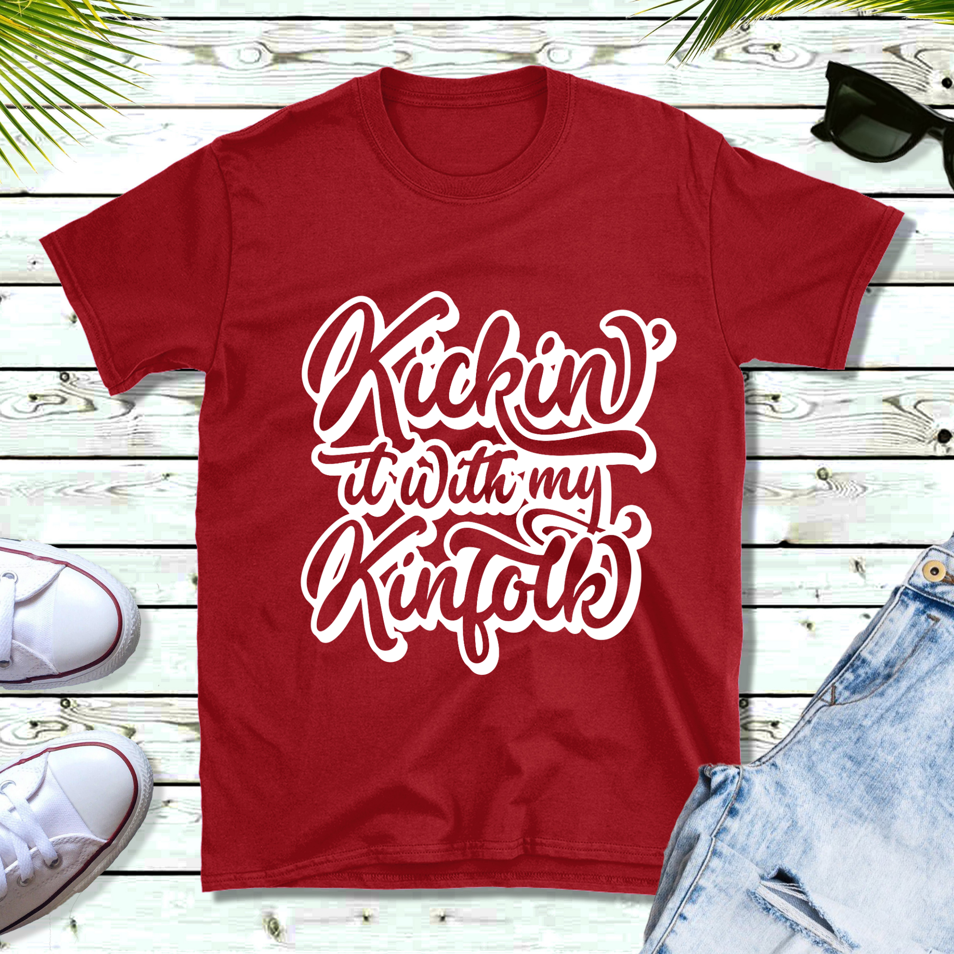 Family Reunion Shirt - Kickin' it with my Kinfolk Unisex Graphic Tee - Family Reunion T-Shirt