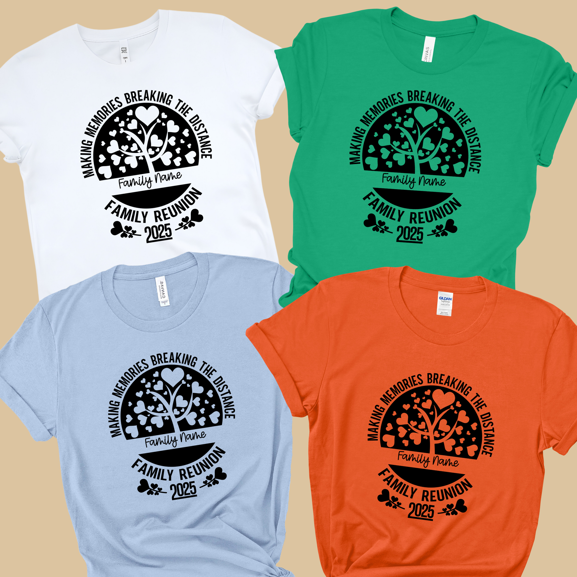 Family Reunion Shirt - Making Memories Breaking Distance -  Matching Custom Family Tees