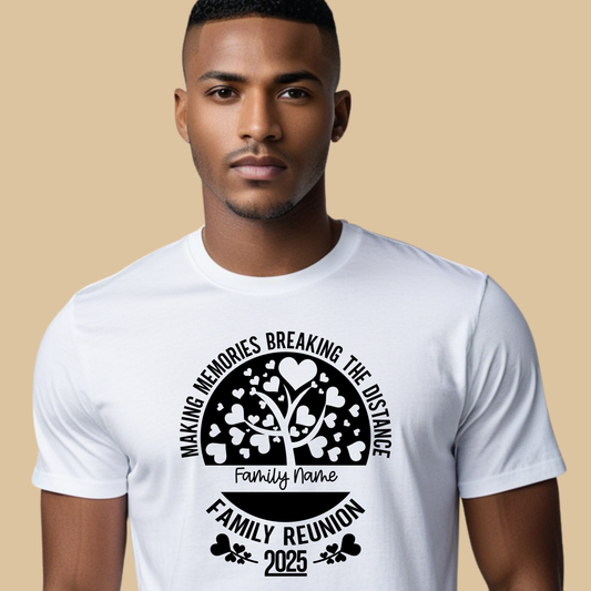 Family Reunion Shirt - Making Memories Breaking Distance -  Matching Custom Family Tees