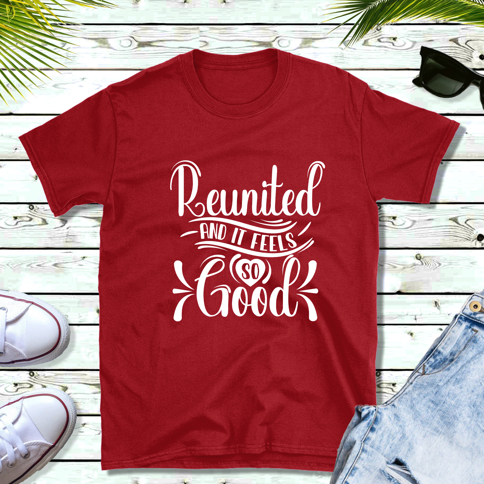 Family Reunion Shirt - Reunited And It Feels So Good Matching Custom Family Tees