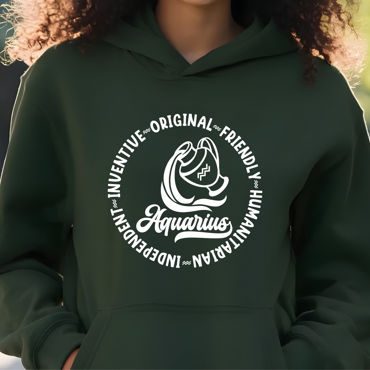 Aquarius Zodiac Shirt - Astrology Apparel, Crewneck, Long Sleeve, and Hoodie