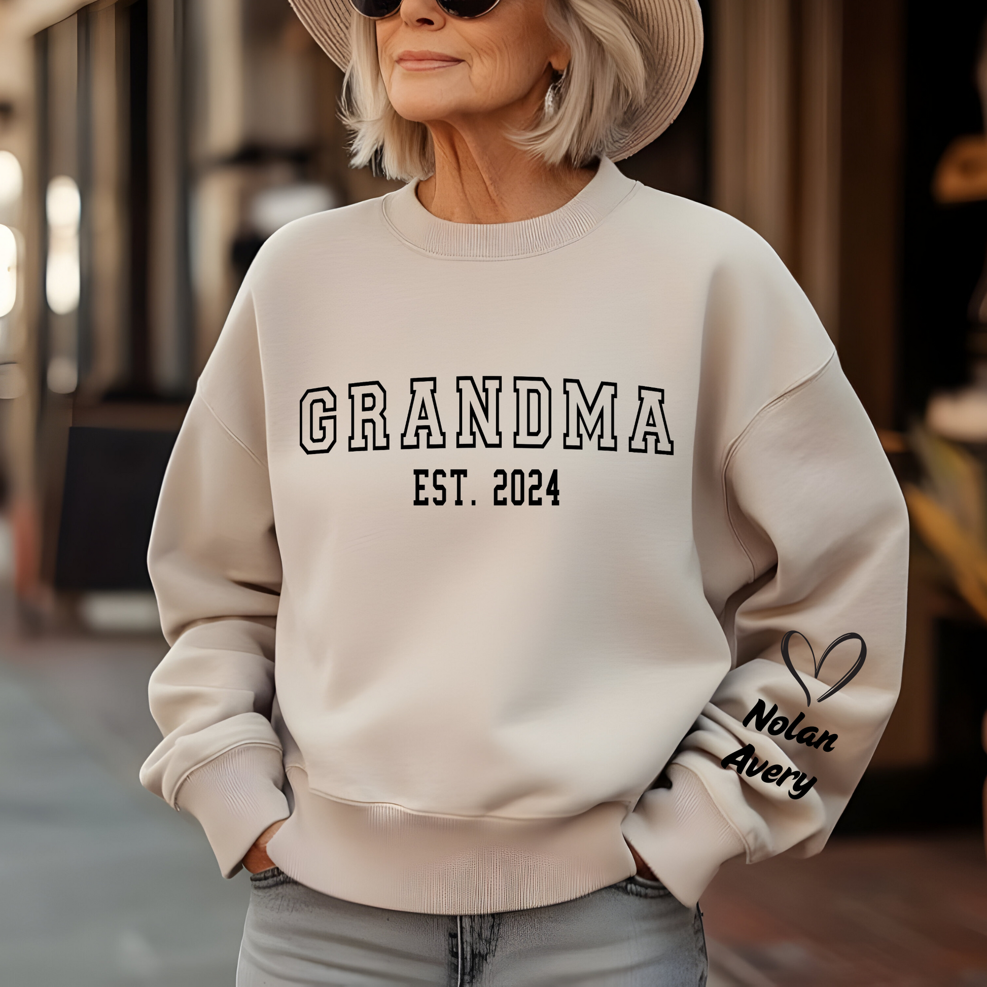 Custom Grandma Sweatshirt, Grandma est 2024 shirt, Personalized Grandma Apparel, New Grandma gift, Unique Grandma shirt, Custom grandma hoodie, personalized grandma sweater, Grandma Love Shirt, Grandma Lift Clothing, Grandmother Established 2024