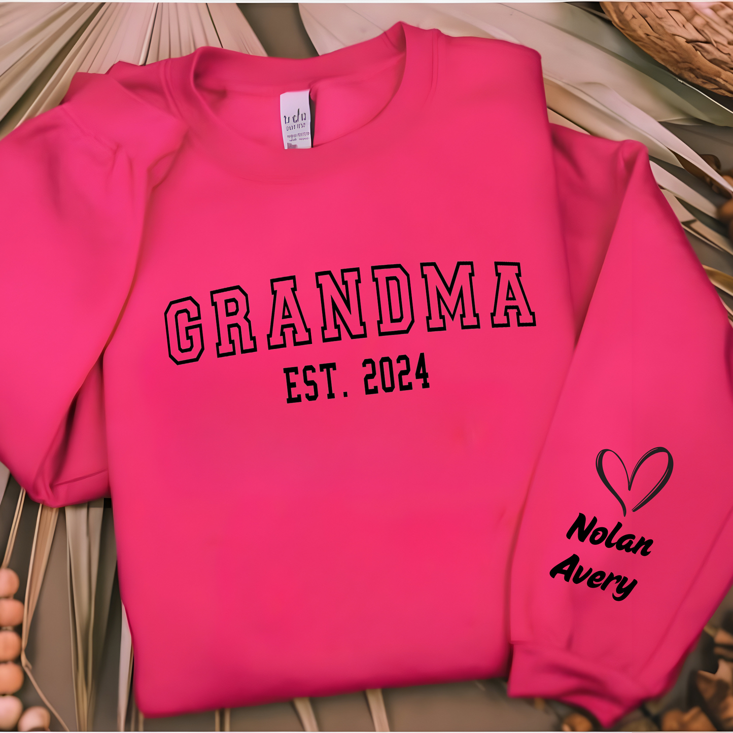 Custom Grandma Sweatshirt, Grandma est 2024 shirt, Personalized Grandma Apparel, New Grandma gift, Unique Grandma shirt, Custom grandma hoodie, personalized grandma sweater, Grandma Love Shirt, Grandma Lift Clothing, Grandmother Established 2024